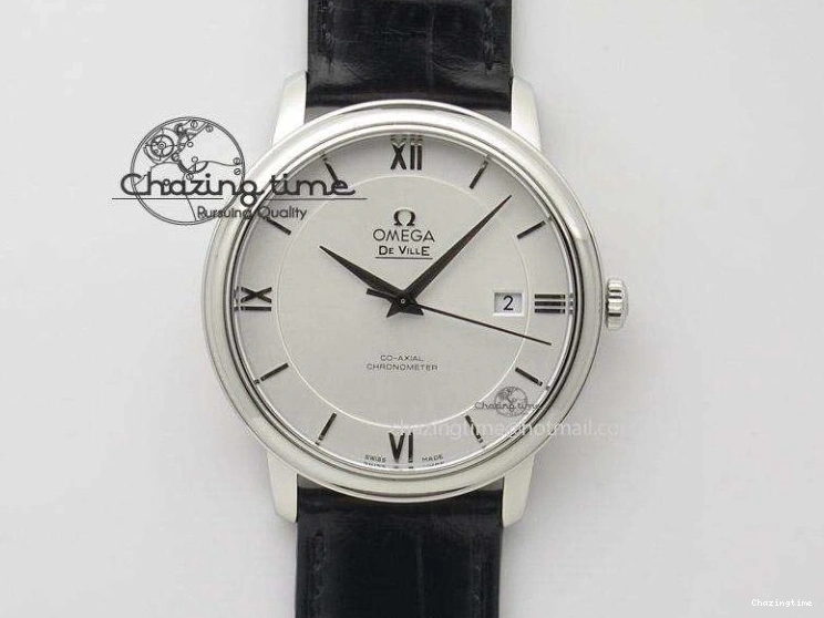0120 Functional De Ville MK 1:1 Best Edition SS White Dial On Black Leather Strap A 8260